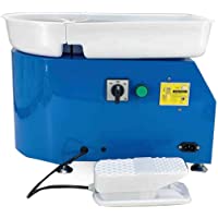 Cozyel Rueda de Alfarería Eléctrica 350W 25cm Máquina Formadora de Cerámica 220V con Pedales Independientes Lavabo…